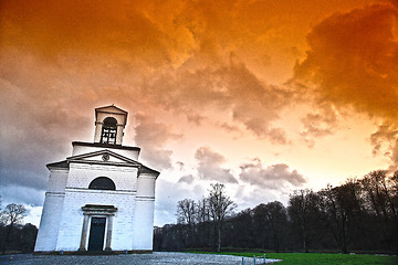 Image showing Church in hoersholm slotshave