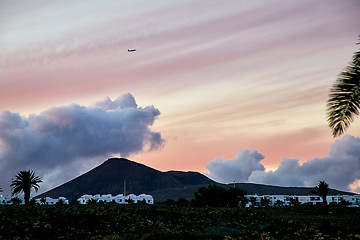 Image showing Sunset in Lanzarote, Canary Islands, Spain