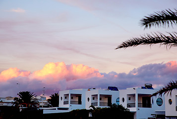 Image showing Sunset in Lanzarote, Canary Islands, Spain