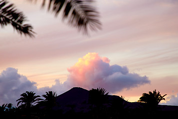 Image showing Sunset in Lanzarote, Canary Islands, Spain