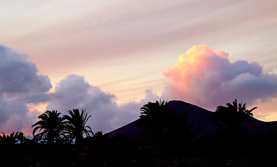 Image showing Sunset in Lanzarote, Canary Islands, Spain