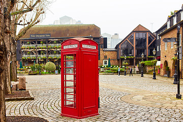 Image showing Red phone box in London, UK