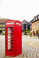 Image showing Red phone box in London, UK