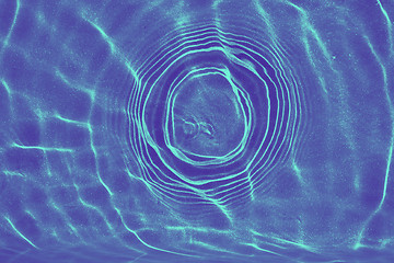 Image showing ultra violet and blue duotone water in pool or sea