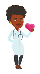 Image showing Doctor cardiologist holding heart.