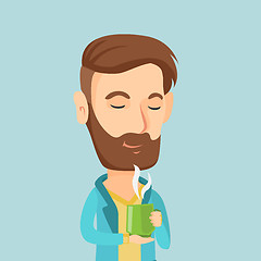 Image showing Man enjoying cup of coffee vector illustration