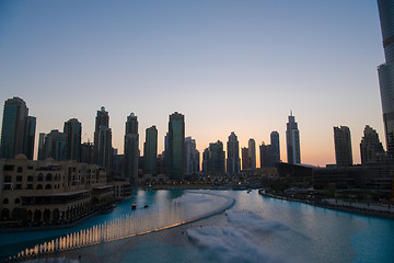 Image showing musical fountain in Dubai