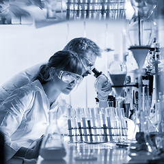 Image showing Health care professionals researching in scientific laboratory.