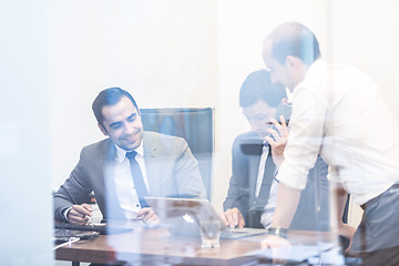 Image showing Corporate business team working in modern office.