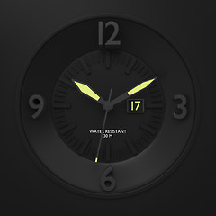 Image showing a typical black watch face