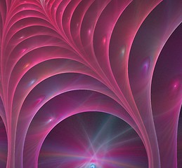 Image showing Pink spiral fractal picture