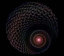 Image showing Multicolored spiral fractal picture