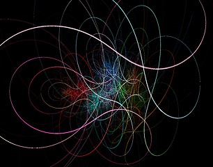 Image showing Multicolored chaos fractal