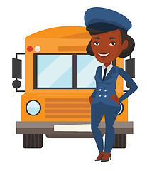 Image showing School bus driver vector illustration.