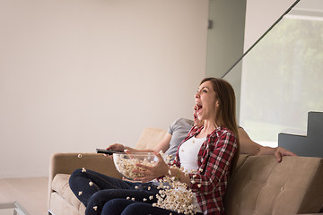 Image showing young handsome couple enjoying free time