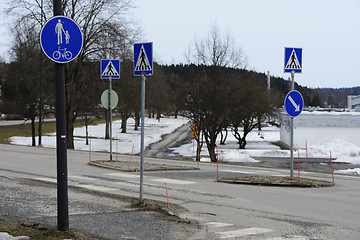 Image showing pedestrian crossing in the city