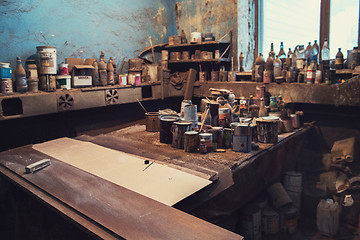 Image showing workplace for the production of furniture