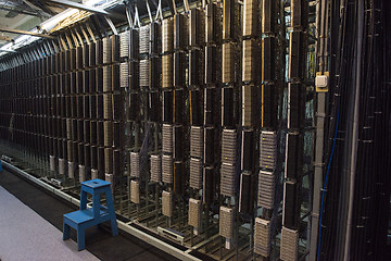 Image showing Retro telephone exchange