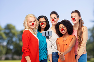 Image showing group of women taking selfie at red nose day