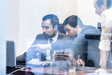 Image showing Corporate business team working in modern office.