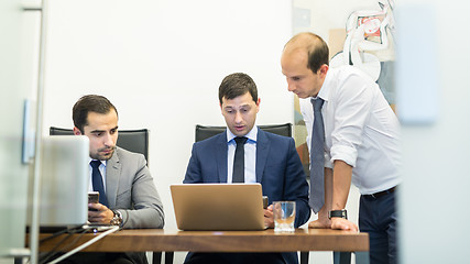 Image showing Corporate business team working in modern office.