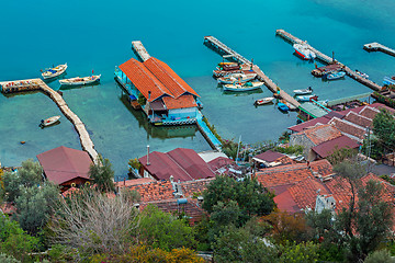 Image showing Small fishers village Simena, view from old fortification