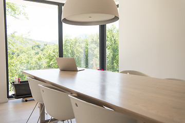 Image showing laptop on a kitchen table