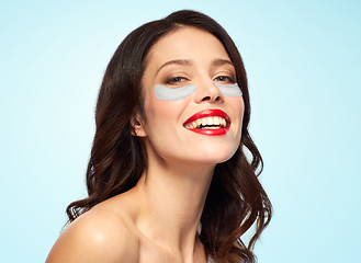 Image showing beautiful young woman with hydrogel eye patches