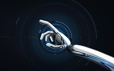 Image showing robot hand over black background