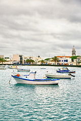 Image showing Fishing boats in the laguna 