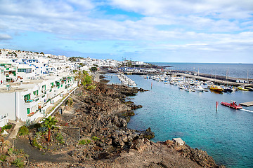 Image showing Panoramic view of Puerto del Carmen, Lanzarote, Spain