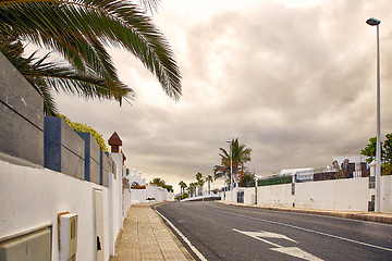 Image showing Street view of Puerto del Carmen, Lanzarote Island