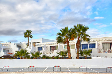 Image showing Street view of Puerto del Carmen, Lanzarote Island