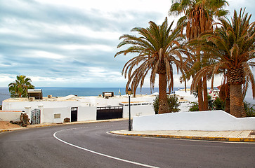 Image showing Street view of Puerto del Carmen, Lanzarote Island