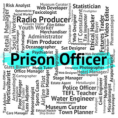 Image showing Prison Officer Indicates Correctional Facility And Career