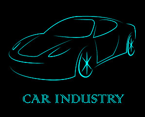 Image showing Car Industry Indicates Industrial Transport And Motor