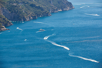 Image showing High angle view of Minori and Maiori, Amalfi coast, Italy