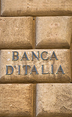 Image showing Bank of Italy text