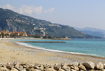 Image showing Beautiful sea view of Menton on French Riviera