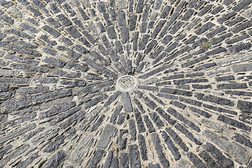 Image showing Closeup of patterned walkway texture