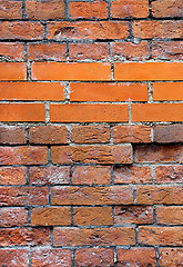 Image showing Wall with ancient and new bricks