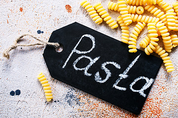 Image showing raw pasta