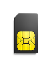 Image showing black sim card isolated on white background