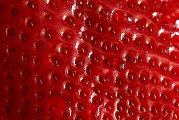 Image showing Closeup of garden strawberry