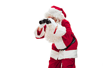 Image showing Portrait of Man in Santa Claus Costume