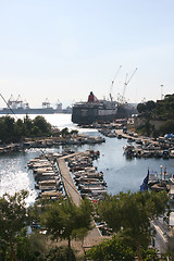 Image showing fishing boats marina
