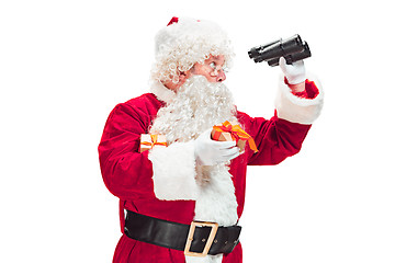 Image showing Portrait of Man in Santa Claus Costume