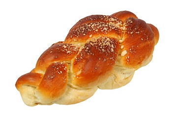 Image showing Challah bun on white