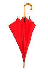 Image showing Red umbrella on white