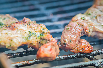 Image showing Fresh grilled meat. Grilled beef steak